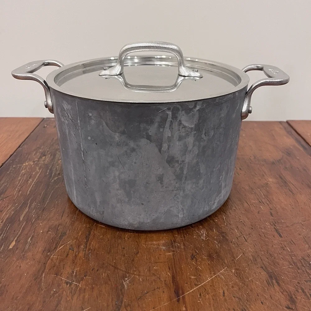 Vtg All Clad Master Chef Metal Crafters 204 1/2 Pan Pot Very Rare Double Handle